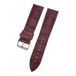 22 mm Bombeli Kroko Bordo Deri Saat Kordonu